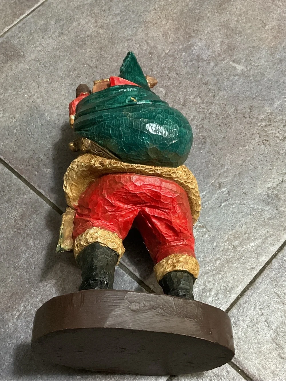 Santa Figurine Holiday Decor - Red/Green